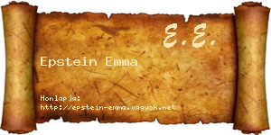 Epstein Emma névjegykártya